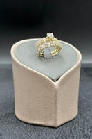 دبلة توينز ذهب مع فص سوليتير عيار 18 وزن 2.6 جرام