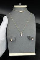 طقم اطفال قلوب ذهب صافي ملون عيار 18 وزن 6.3 جرام