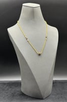 عقد مجدول مع كور ذهب تصميم هندي عيار 21 وزن 3.6 جر...