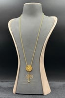 شال وردة ذهب صافي عيار 21 وزن 8.4 جرام