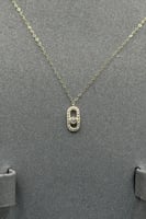 طقم اطفال مستطيل ذهب تصميم الماس عيار 18 وزن 1.2 ج...