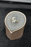 خاتم ذهب تصميم الماس عيار 18 وزن 2 جرام