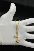 عقد مكرونة مجدول ذهب صافي عيار 18 وزن 5.5 جرام