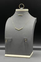 طقم الخلية ذهب تصميم الماس مثلث