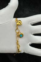 اسوارة قفل ذهب ايطالي عيار 21 وزن 7.3 جرام