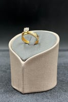 خاتم ذهب مع فص سوليتير عيار 21 وزن 2.8 جرام