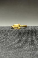 خاتم جنزير ذهب صافي عيار 21 وزن 2.2 جرام