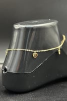 خلخال وردة ذهب صافي عيار 18 وزن 1.3 جرام