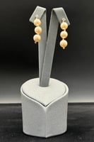 حلق لؤلؤ مع ذهب حلقه عيار 18 وزن 1.1 جرام