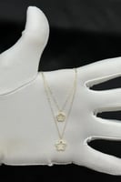 عقد دورين نجمة ذهب تصميم الماس عيار 18 وزن 0.9 جرا...