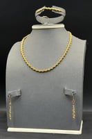 طقم كور ليزر ذهب صافي عيار 21 وزن 23.2 جرام