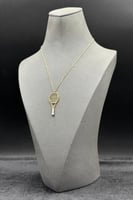 عقد مضرب ذهب ايطالي عيار 18 وزن من 4.4 الى 4.5 جرا...