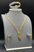 طقم مستطيل ذهب صافي عيار 21 وزن 13.8 جرام