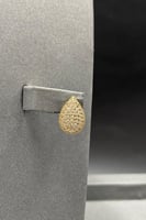 طقم دمعة ذهب تصميم الماس عيار 18 وزن 8.6 جرام