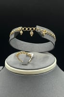 طقم شوكر ذهب عيار 21 تصميم جنزير فاخر