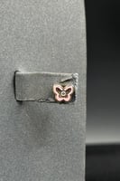 طقم اطفال فراشة ذهب تصميم الماس عيار 18 وزن 5.1 جر...