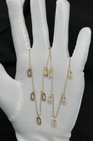 شوكر مستطيلات ذهب تصميم الماس عيار 18 وزن من 5.5 ا...