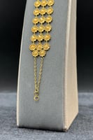 اسوارة وردات ذهب صافي عيار 21 وزن 10.2 جرام