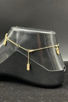 خلخال مستطيل ذهب تصميم الماس عيار 18 وزن 4.5 جرام