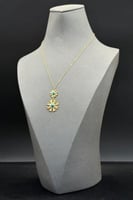 عقد رموش ذهب نازل ثنائي عيار 21 متعدد الاوان وزن م...