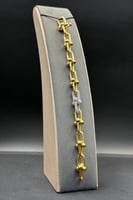 اسوارة جنزير ذهب تصميم الماس عيار 21 وزن 21.3 جرام