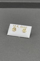 حلق طبي وردة ذهب صافي عيار 18