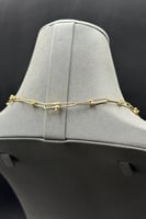 عقد مع أسوارة جنزير ذهب عيار 18 بتصميم إيطالي وزن...