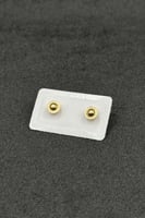 حلق طبي ذهب تصميم الماس عيار 18 وزن 0.3 جرام