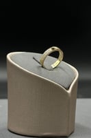 دبله مستطيل ذهب تضميم الماس