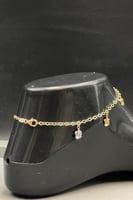 خلخال وردات ذهب صافي ايطالي عيار 18 وزن 4.4 جرام