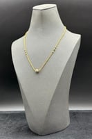 عقد مجدول مع كور ذهب تصميم هندي عيار 21 وزن 3.6 جر...