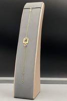 اسوارة شكل مربع ذهب تصميم الماس عيار 18 وزن 1.6 جر...