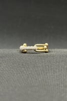 خاتم جنزير ذهب تصميم الماس عيار 18 وزن 1.5 جرام