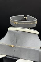 طقم مستطيل ذهب صافي عيار 21 وزن من 1.4 الى 1.5 جرا...