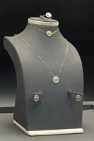 طقم دائرة ذهب صافي ايطالي عيار 18 وزن من 3.4 الى 3...