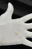 عقد ذهب تصميم الماس عيار 18 وزن 0.6 جرام