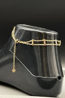 خلخال مستطيلات ذهب صافي ايطالي