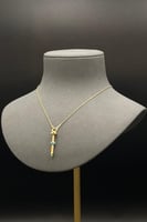 عقد مسمار ذهب صافي ملون ايطالي