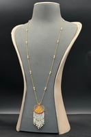 شال معين ذهب مع لؤلؤ عيار 21 وزن 10.4 جرام