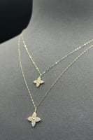 عقد نجمة دورين ذهب تصميم الماس عيار 18 وزن من 1.1...