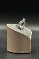 دبلة توينز ذهب ابيض تصميم الماسى فخم