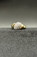 خاتم امواج ذهب تصميم الماس عيار 18 وزن 2.2 جرام