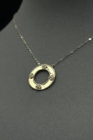 عقد دائري ذهب تصميم الماس