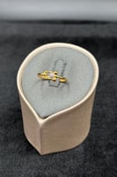 خاتم جنزير ذهب تصميم الماس عيار 21 وزن 2.3 جرام