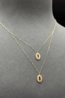 عقد دورين ذهب تصميم الماس عيار 18 وزن 1.1 جرام