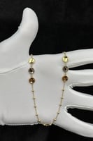 شال دوائر ذهب صافي ايطالي عيار 18 وزن 11.3 جرام