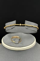 طقم مجدول ذهب صافي عيار 21 وزن 7.9 جرام