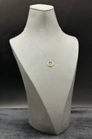 عقد دائري مفرغ ذهب تصميم الماس عيار 18 وزن 0.8 جرا...