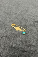 بروش اطفال سمكة ذهب مع صدف فيروزي عيار 21 وزن 0.8...