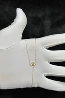 كف وردة ذهب صافي عيار 18 وزن 0.8 جرام